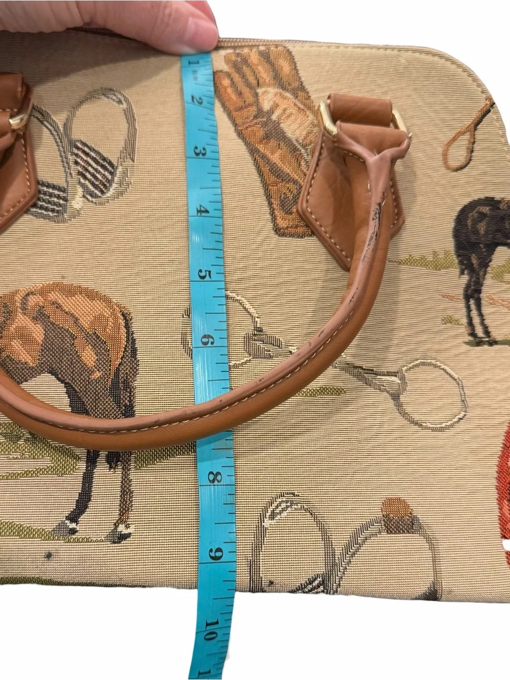 Signare Tapestry Equestrian Top Handle Bag Horses Satchel Crossbody Western
